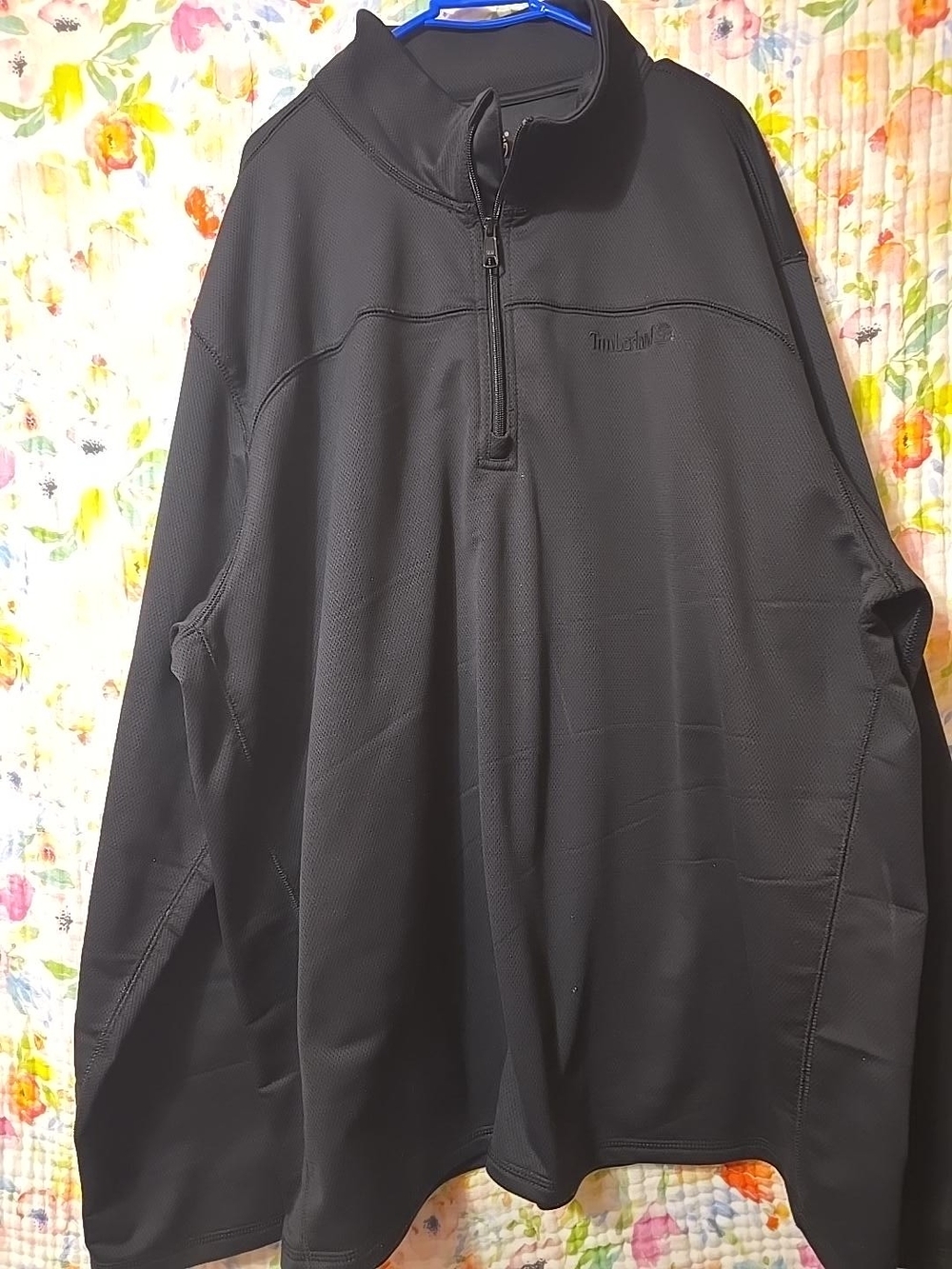 Timberland Men’s Black Lightweight Quarter-Zip Shirt Jacket